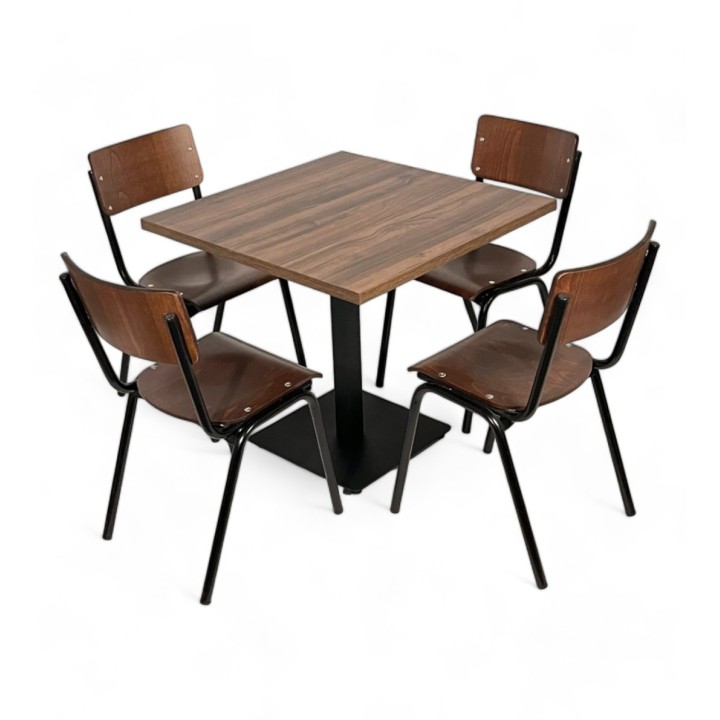 Pack 37 -Mesa Cheste vintage + 4 sillas escolar vintage