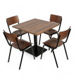 Pack 37 -Mesa Cheste vintage + 4 sillas escolar vintage