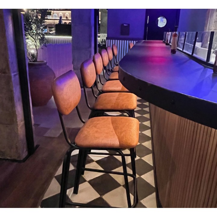 Taburete Vintage Soved| Mobiliario Retro|Taburetes bistro tapizados