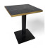 Mesa cheste melamina marmol canto metalico