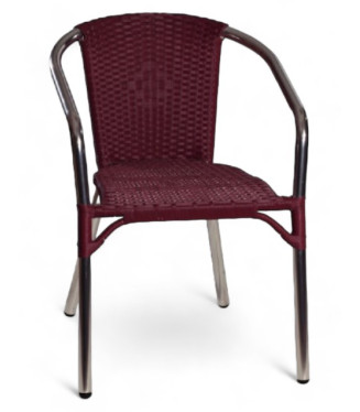 Sillón Estocolmo Deluxe| Silla aluminio rattan exterior terraza