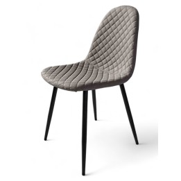 Silla Boro Negro polipiel topo- Sillas y Mesas de madera