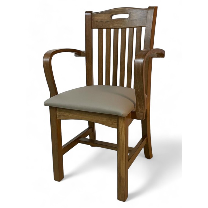 Sillón Praga madera y tapizada