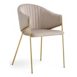 Silla Pertreli Terciopelo Golden|Sillas de comedor retro