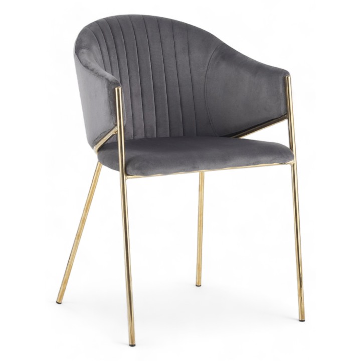 Silla Pertreli Terciopelo Golden|Sillas de comedor retro