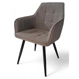 Sillón Hamburgo Polipiel Gris topo| Silla vintage tapizada