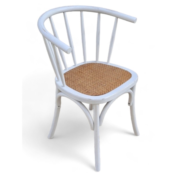 Sillón Thonet Kirkenes| Sillas diseño escandinavo blanco desgastado