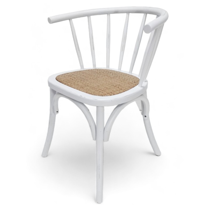 Sillón Kirkenes blanco desgastado| Sillas comedor nordicas