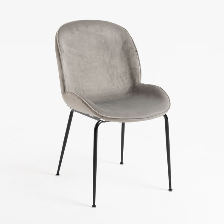 Silla Sholl Terciopelo negra|Sillas de comedor nordico y vintage