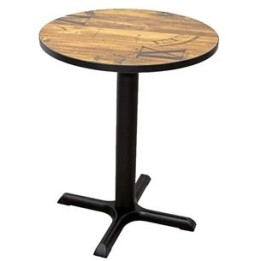 Mesa vintage bar 60 redonda T2| Mesas interior pie central