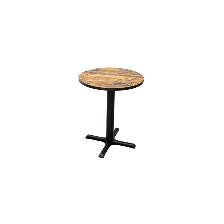Mesa vintage bar 60 redonda T2| Mesas interior pie central