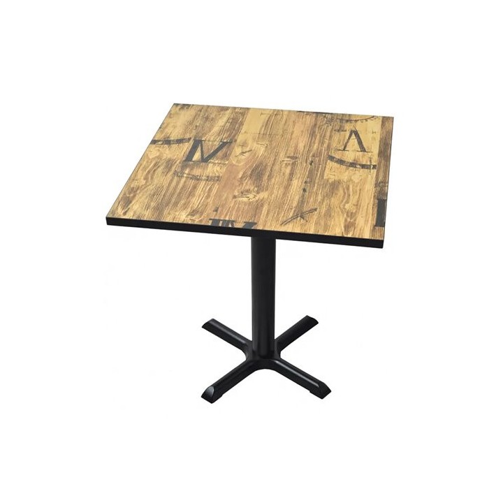 Mesa vintage bar 80x80 Sena C2| Mesa hosteleria barata pie central