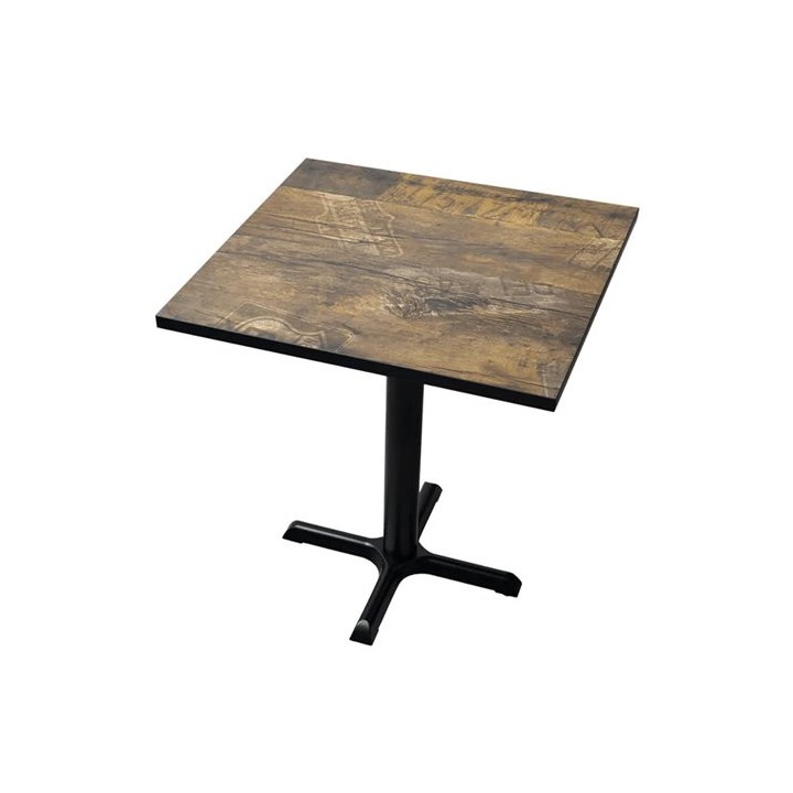 Mesa vintage bar 80x80 Sena C3| Mesa hosteleria barata pie central