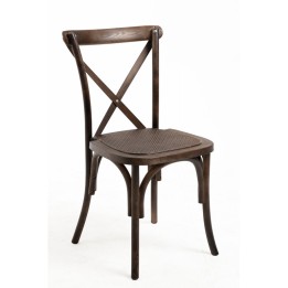 ▷ Pack 4 Sillas Thonet Polipropileno efecto Rattan y Madera. OFERTA