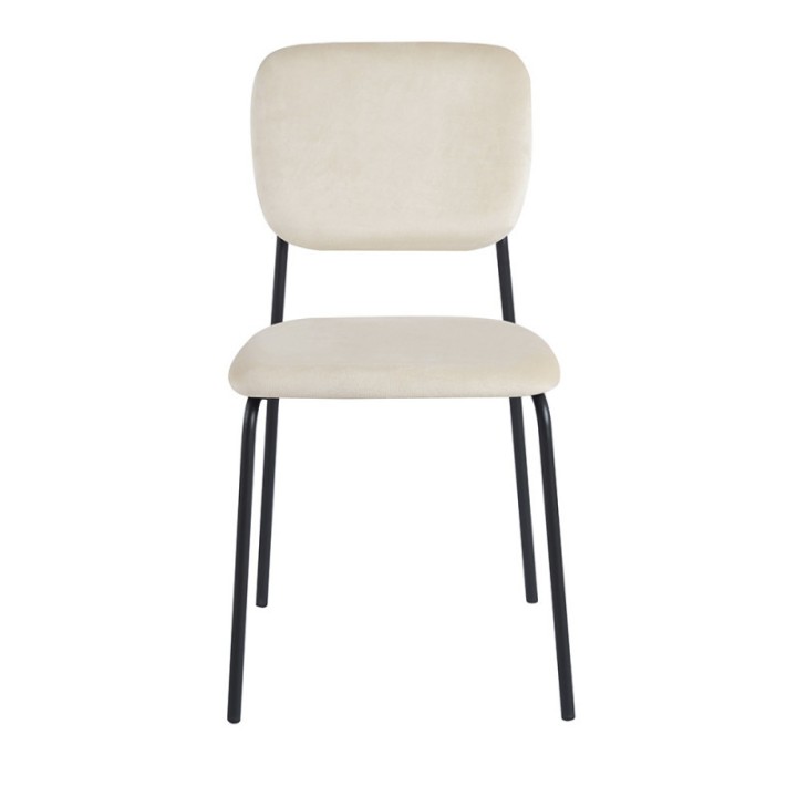 Silla Black Soved terciopelo | Mobiliario Retro |Sillas tapizadas