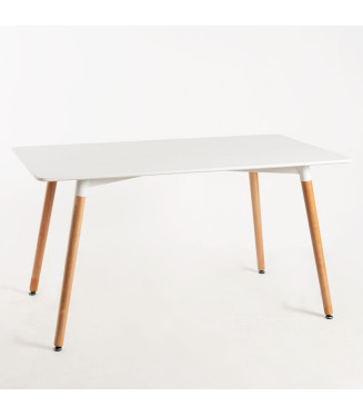 Mesa Nórdica Rectangular 140 cm x 80 cm