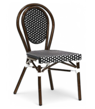 Silla Dijon negro y blanco