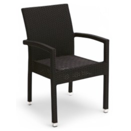 Sillon kenia negro - Sillas y Mesas de madera- Sillón Rattán sintetico