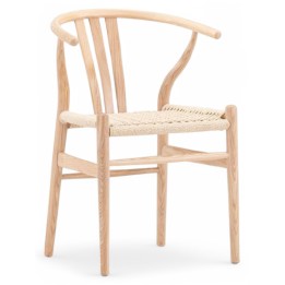 Silla kristel madera Fresno natural