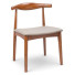 Silla Walnut madera Fresno tapizado beige