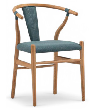 Silla Pina Fresno Natural Tapizada