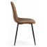 Silla Boro Black tapizada rombos Café