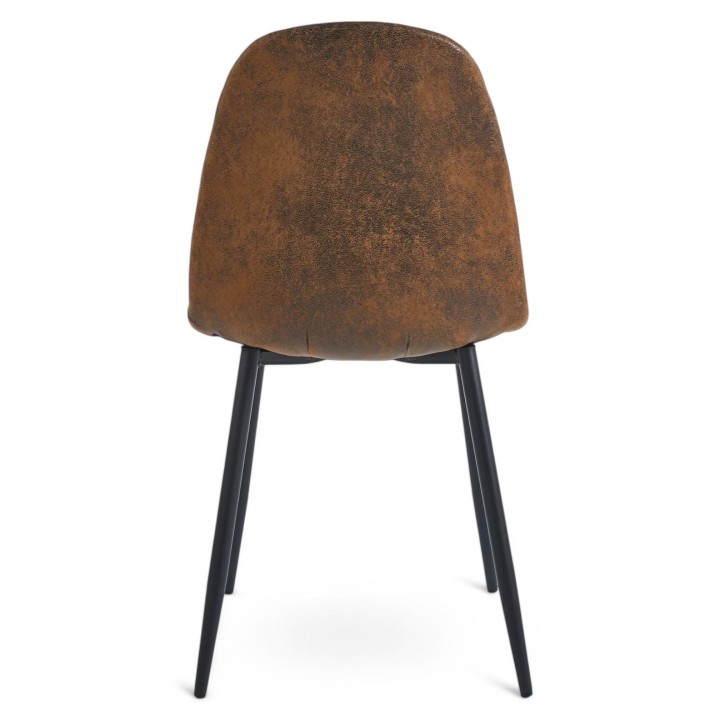 Silla Boro Black tapizada rombos Café |Sillas y Mesas de madera