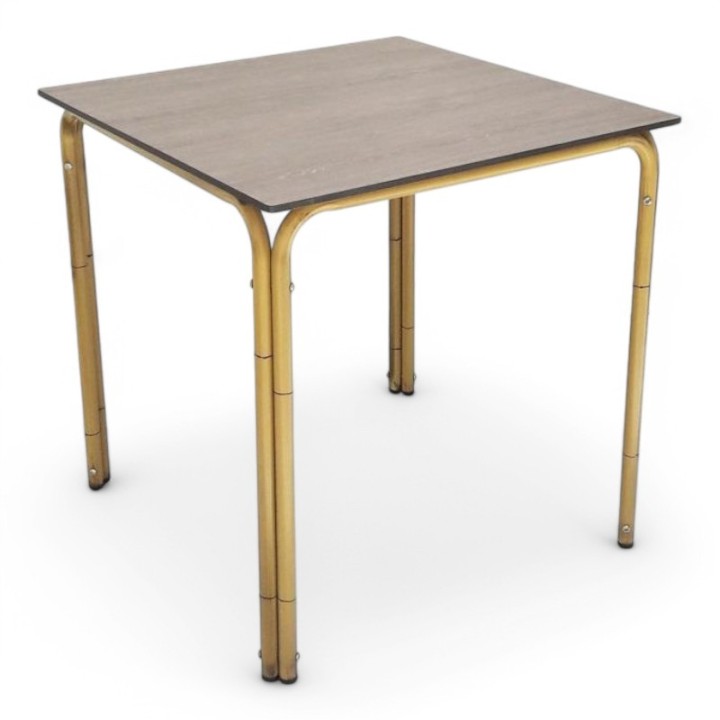 Mesa Parisina bambu| Mesa exterior aluminio doble color bambu OFERTA