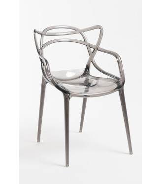 Silla Powen transparente ahumado