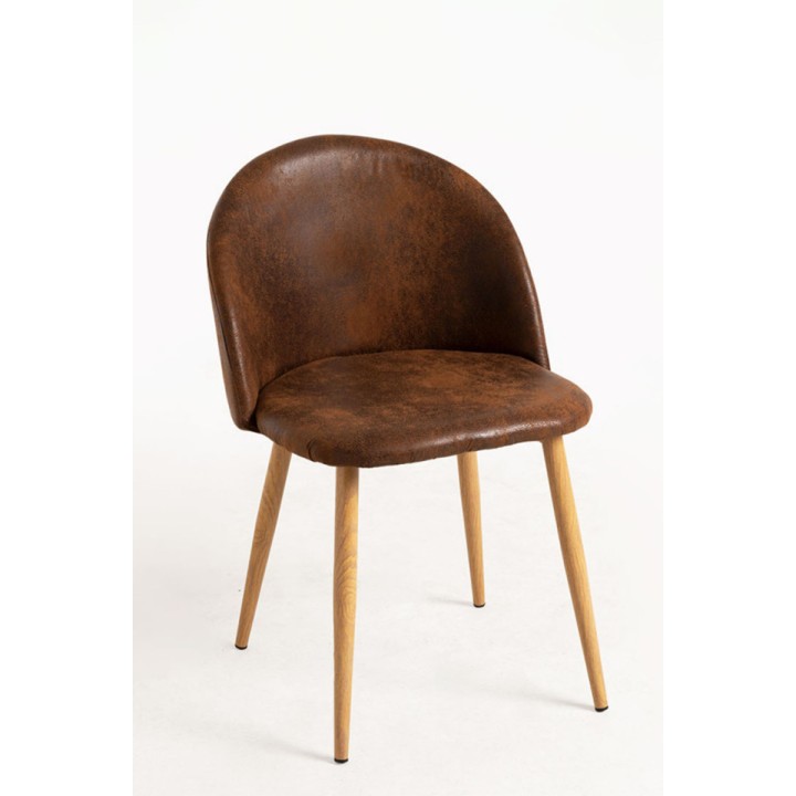 ✚ Silla Voss  black Polipiel vintage | Sillas Comedor Cafeterías