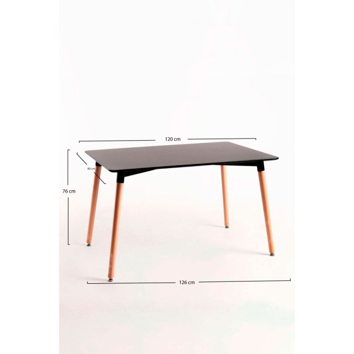 Mesa Nordic Rectangular 120 cm- Sillas y Mesas de madera FJM
