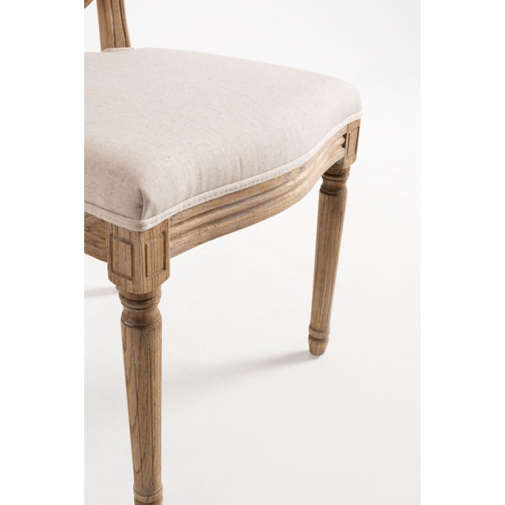 Sill LUIS XVI madera Olmo | Silla Palace Respaldo Tapizado
