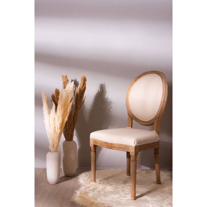 Sill LUIS XVI madera Olmo | Silla Palace Respaldo Tapizado