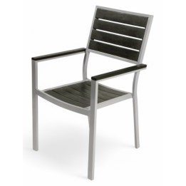 Silla Kind aluminio y poliwood apilable| Mobiliario Hosteleria