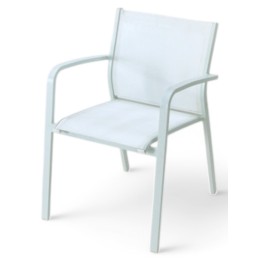 Sillón clásico de estructura de aluminio |asiento y respaldo textilene
