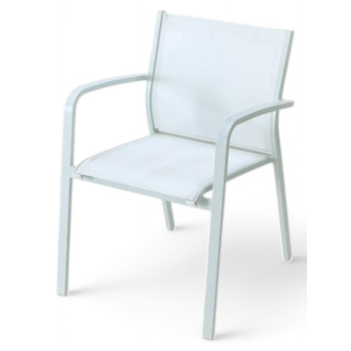 Sillón clásico de estructura de aluminio |asiento y respaldo textilene