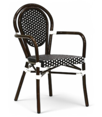 Sillón Dijon negro y blanco