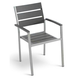 Sillón Ohio de estructura aluminio imitación acero inox| Sillas bares