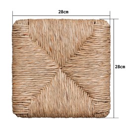 Asiento de anea taburete 28x28 |Sillas y Mesas de madera-Anea natural