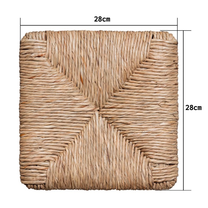 Asiento de anea taburete 28x28 |Sillas y Mesas de madera-Anea natural