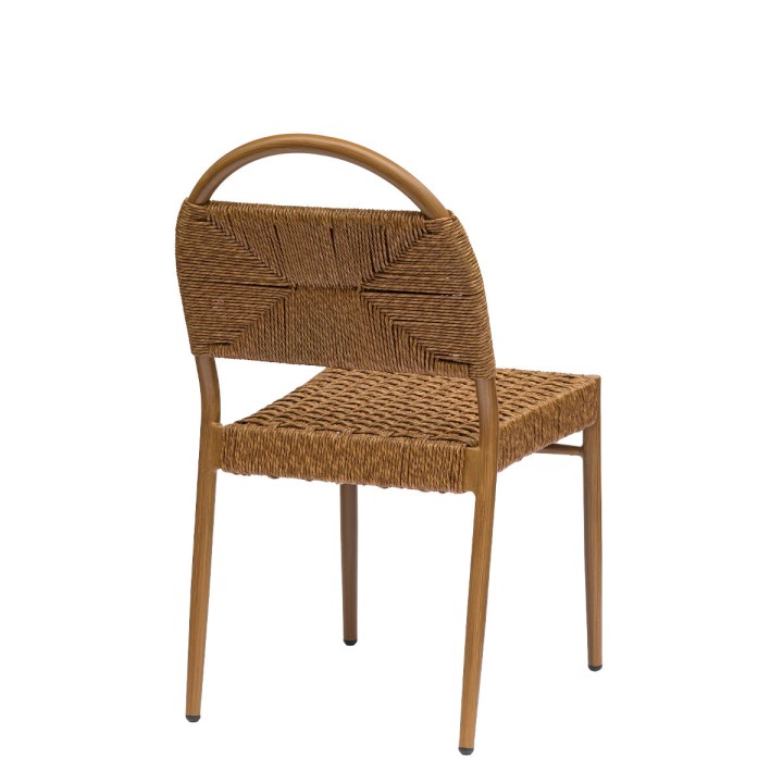 Sillón de aluminio y médula apilable| Silla apilable Cazorla