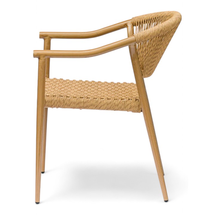 Sillón de aluminio apilable| Sillón Queens Cuerda novedad 2025