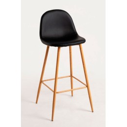 Taburete Boro polipiel negro - Sillas y Mesas de madera