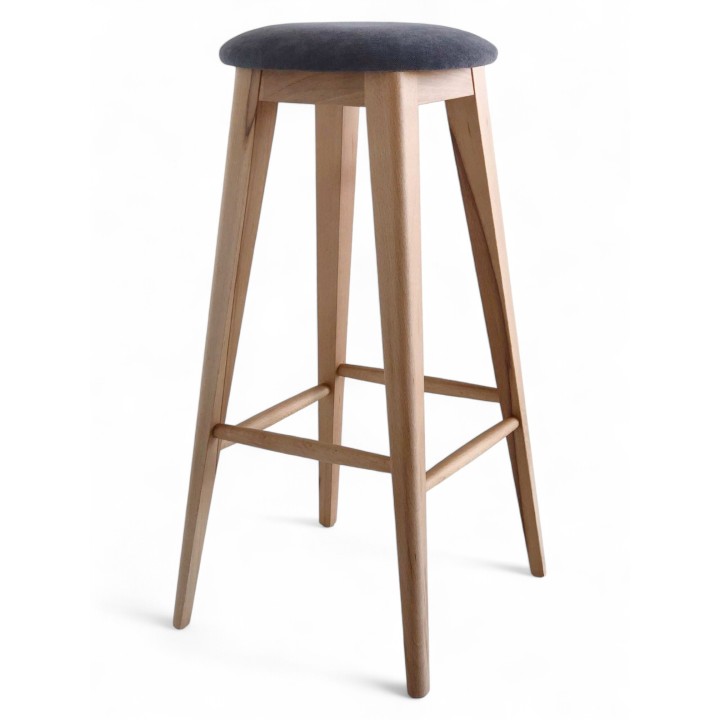 Taburete Florencia de Madera Haya tapizado | Mobiliario de Hostelería