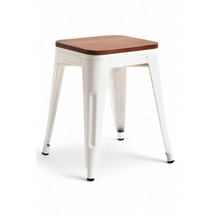 Taburete Tolix pequeño madera - Sillas y Mesas de madera FJM