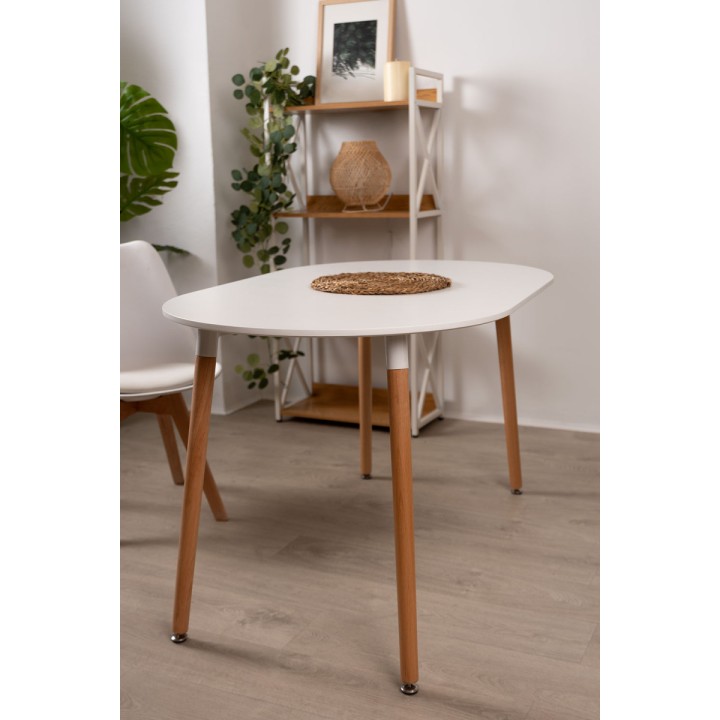 Mesa Nórdic Ovalada 130 cm x 80 cm- Sillas y Mesas de madera FJM