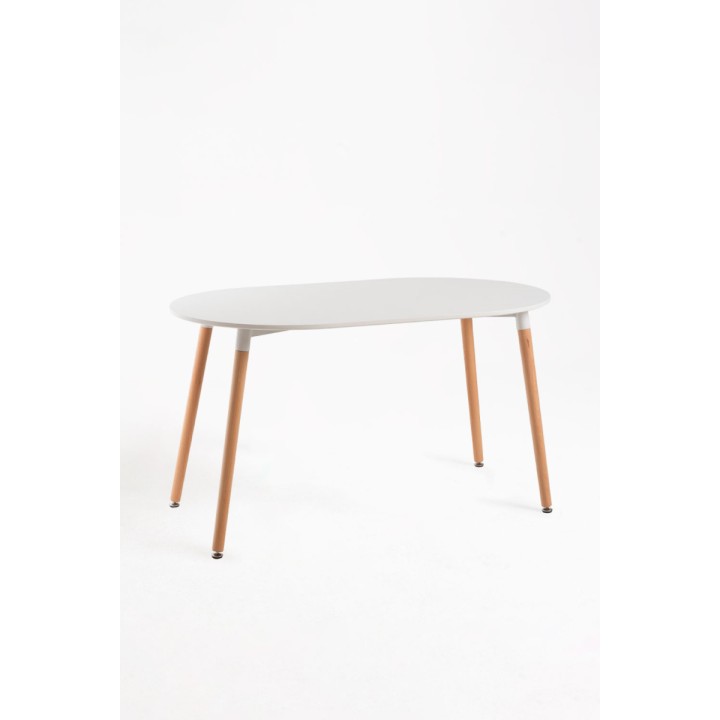 Mesa Nórdic Ovalada 130 cm x 80 cm- Sillas y Mesas de madera FJM