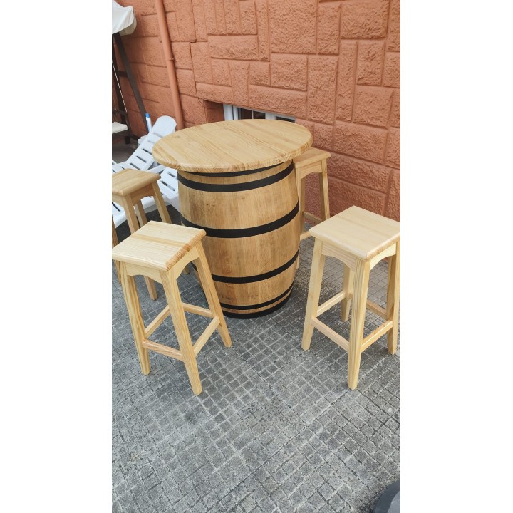 Barrica Hostelería en madera con Tapa-  Tonel Serigrafiado madera