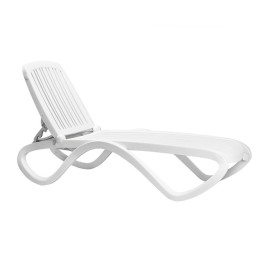 Tumbona Tropico blanco| Mobiliario hoteles y piscinas