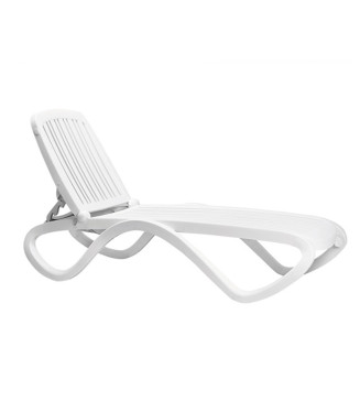 Tumbona Tropico blanco| Mobiliario hoteles y piscinas